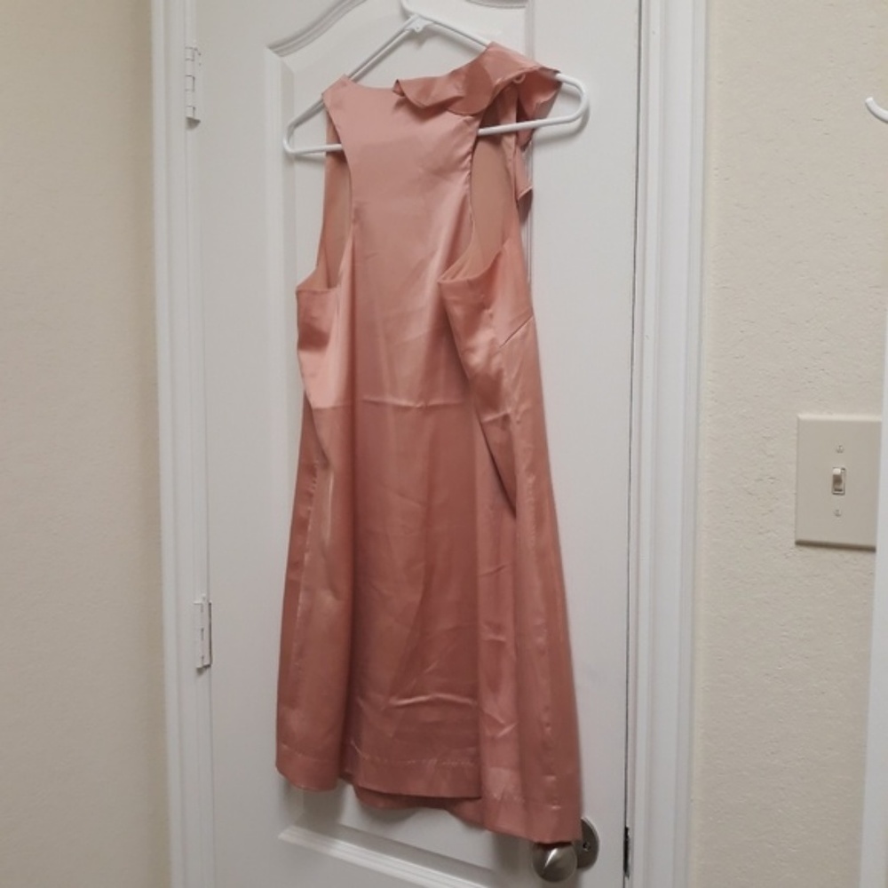 SALE 💖 Lulu's Pink Ruffle Sleeveless Dress S - Picture 8 of 8